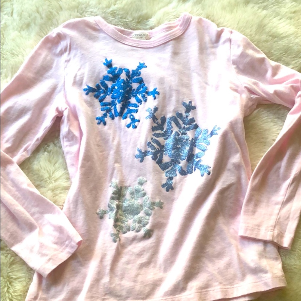 Crewcuts holiday snowflake long sleeve tee (Sz 10)